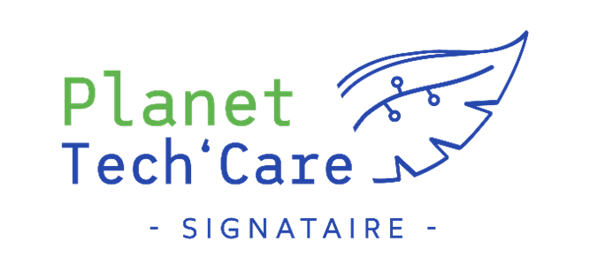 Planet Tech'Care Logo - Verisav Unterzeichner des Kollektivs für verantwortungsvolles Digitales